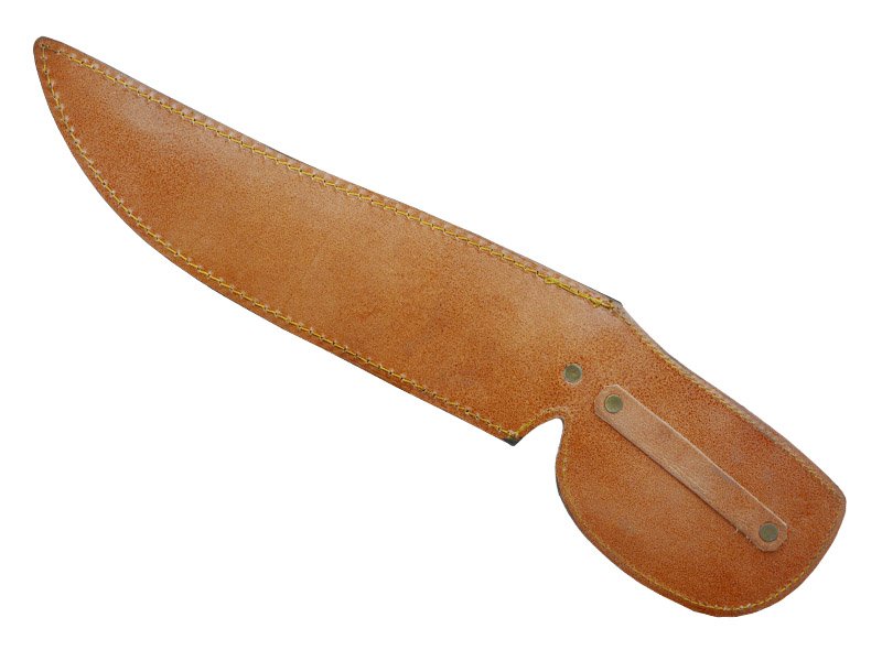 Adaga de combate full tang forjada em aço D2. Empunhadura em chifre de carneiro, 44 cm