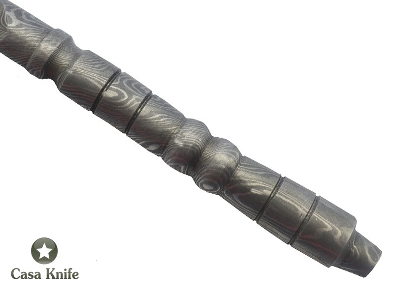 Adaga Kris para colecionador forjado em aço damasco 15N20 / 1095 / 58 HCR / 288 camadas, 26 cm