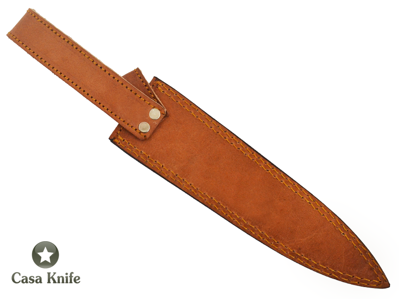 Adaga Kris para colecionador forjado em aço damasco. Empunhadura em chifre de búfalo, 35 cm