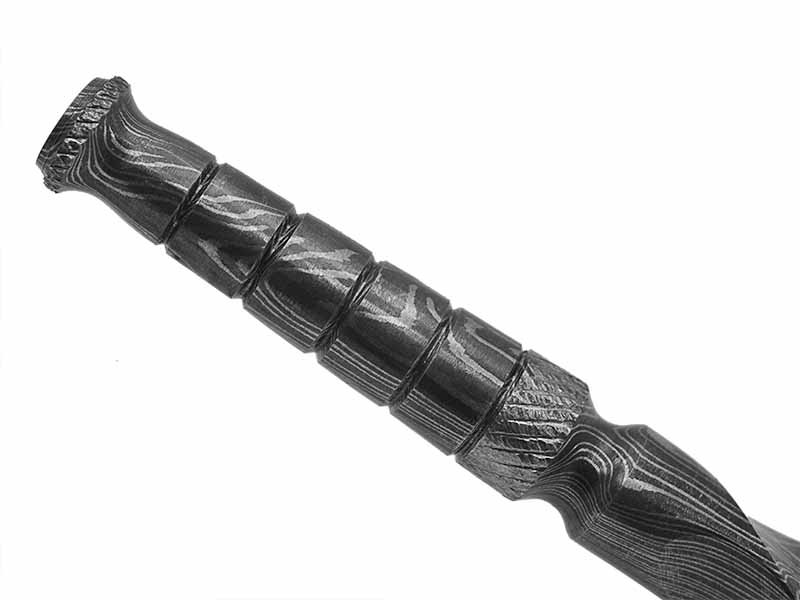 Adaga Kris para colecionador forjado em aço damasco 15N20 / 1095 / 58 HCR / 200 camadas, 15 cm
