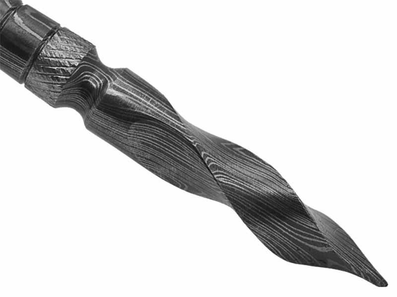 Adaga Kris para colecionador forjado em aço damasco 15N20 / 1095 / 58 HCR / 200 camadas, 15 cm