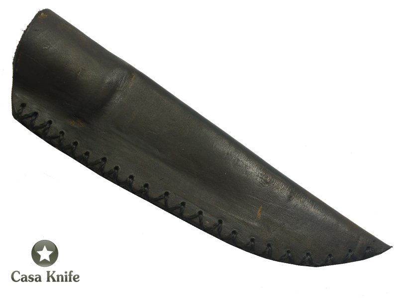 Adelar Filippon Faca para colecionador forjada em aço damasco, com empunhadura em Spalted Platano Estabilizado, 27 cm