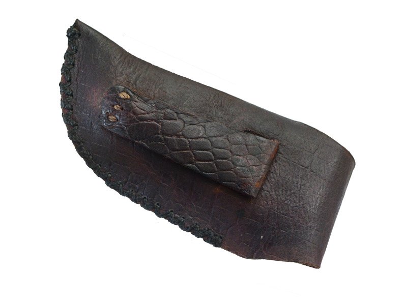 Adelar Filippon Canivete Friction Folder para colecionador em aço damasco. Empunhadura em chifre de cervo, 21 cm