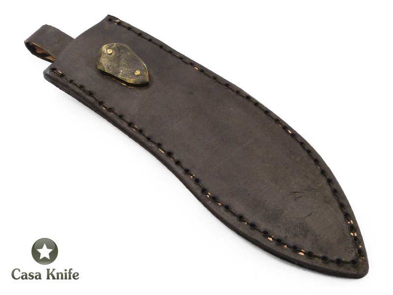 Adelar Filippon em faca kukri para colecionador em aço carbono com empunhadura em madeira Louro Gaucho 35 cm