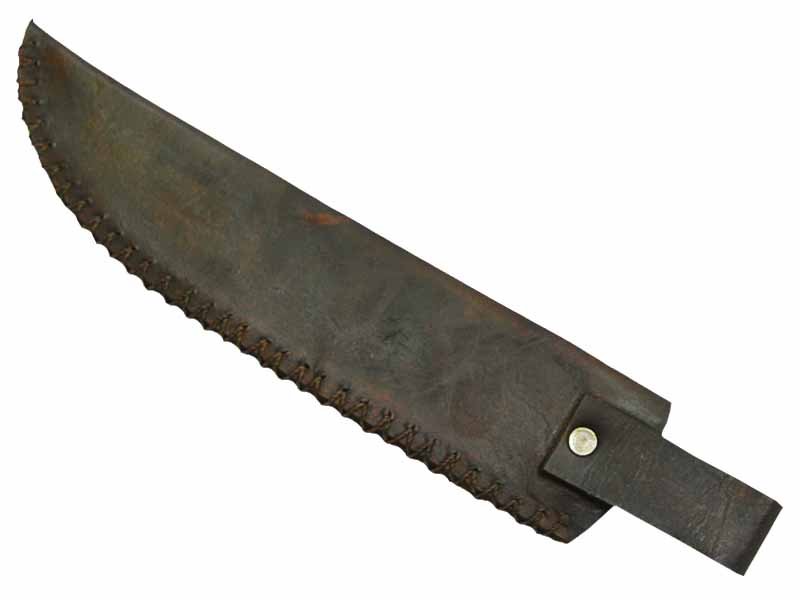 Adelar Filippon faca Bowie para colecionador forjada em Aço Damasco. Empunhadura em cifre de cervo, 36 cm