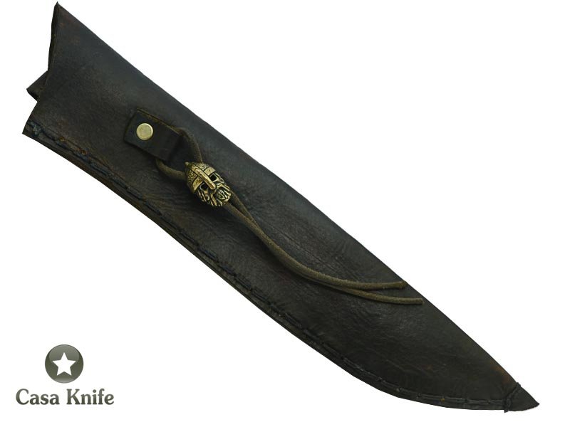 Adelar Filippon faca bowie para colecionador forjada em aço damasco. Empunhadura em madeira de Louro Freijó , 35 cm.