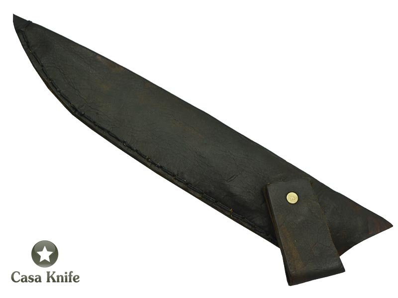 Adelar Filippon faca bowie para colecionador forjada em aço damasco. Empunhadura em madeira de Louro Freijó , 35 cm.