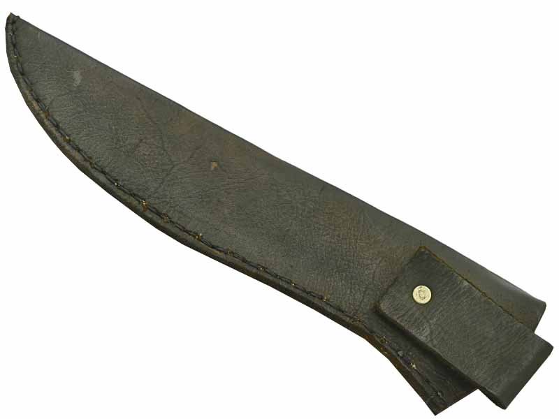 Adelar Filippon faca Bowie para colecionador forjada em Aço Damasco. Empunhadura em Spalted de plátano estabilizado, 34 cm