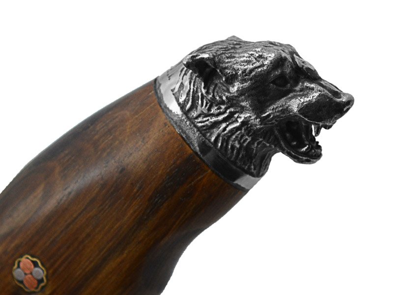 Adelar Filippon faca brüt Forge para churrasco, forjada em aço 1075. Empunhadura em nogueira, 36 cm