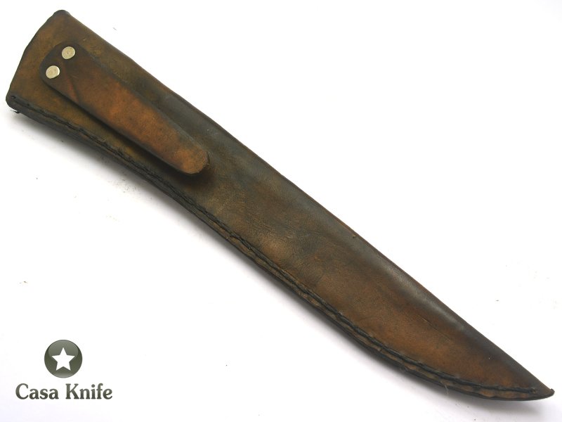 Adelar Filippon faca campeira para colecionador forjada em aço 5160 com empunhadura em angico com guajuvira, 42 cm