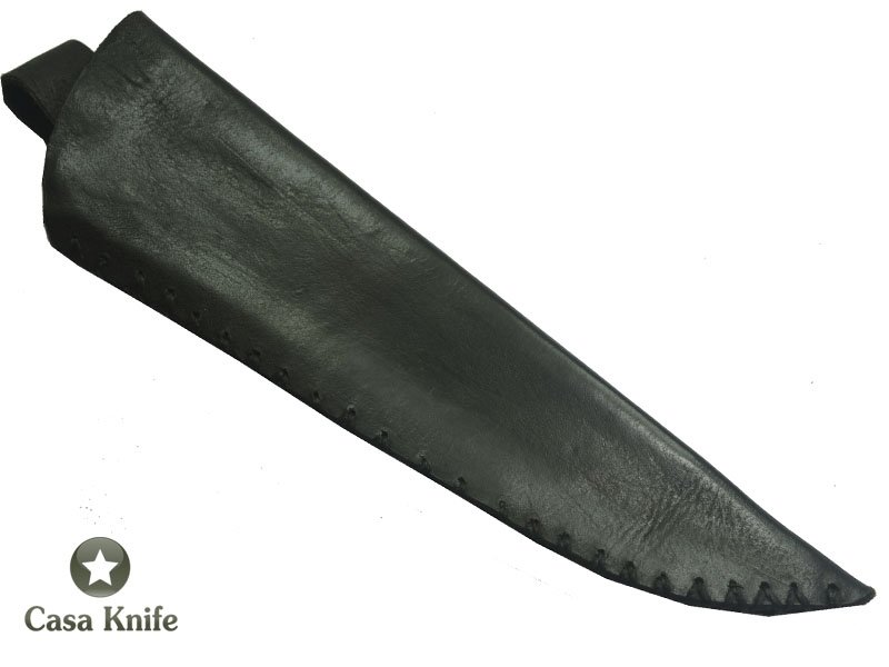 Adelar Filippon Faca Cheff para colecionador forjado em aço damasco integral, com empunhadura em Spalted Platano estabilizado, 32cm