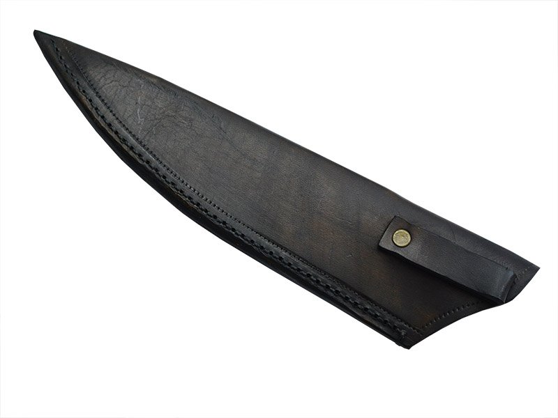 Adelar Filippon faca cheff para colecionador forjado em aço inox. Empunhadura em jatobá escalavrado, 31 cm