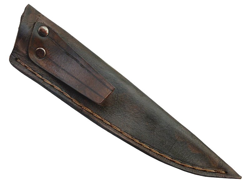 Adelar Filippon faca de prego trilho de trêm. Empunhadura em ipê, 29 cm