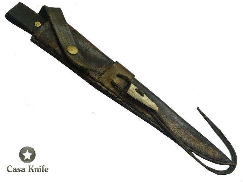 Adelar filippon Faca javalizeira para colecionador forjado em aço 5160. Empunhadura em Ibuia, 39cm