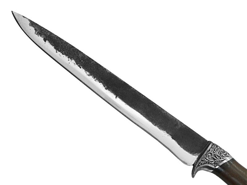 Adelar filippon faca javalizeira para colecionador forjado em aço 5160. Empunhadura em imbuia, 37 cm