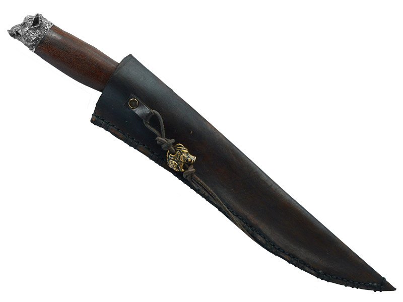 Adelar filippon faca javalizeira para colecionador forjado em aço 5160. Empunhadura em imbuia, 40 cm