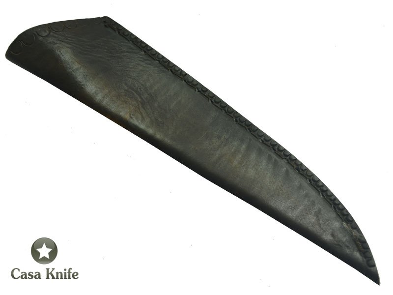 Adelar Filippon Faca para colecionador forjada em aço damasco linear, empunhadura em Aroeira do Mato,31 cm