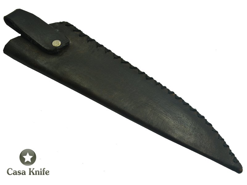 Monte Cristo faca para colecionador forjada em aço damasco, com empunhadura em Jacaranda Bahia, 33 cm