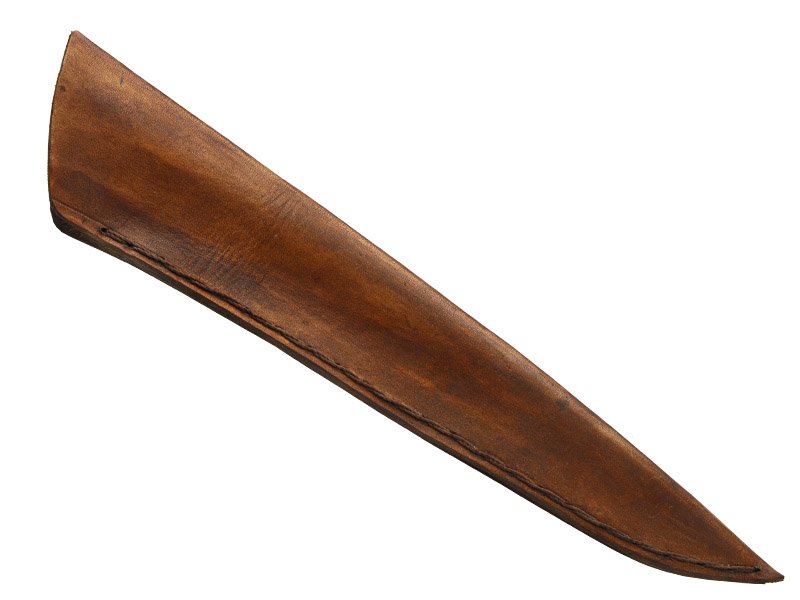 Adelar Filippon faca para colecionador forjada em aço damasco. Empunhadura em chifre de cervo, 41 cm