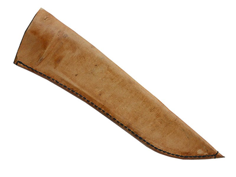 Adelar Filippon faca para colecionador forjada em aço de mola 1070. Empunhadura em rádica de roseira estabilizada, 35 cm