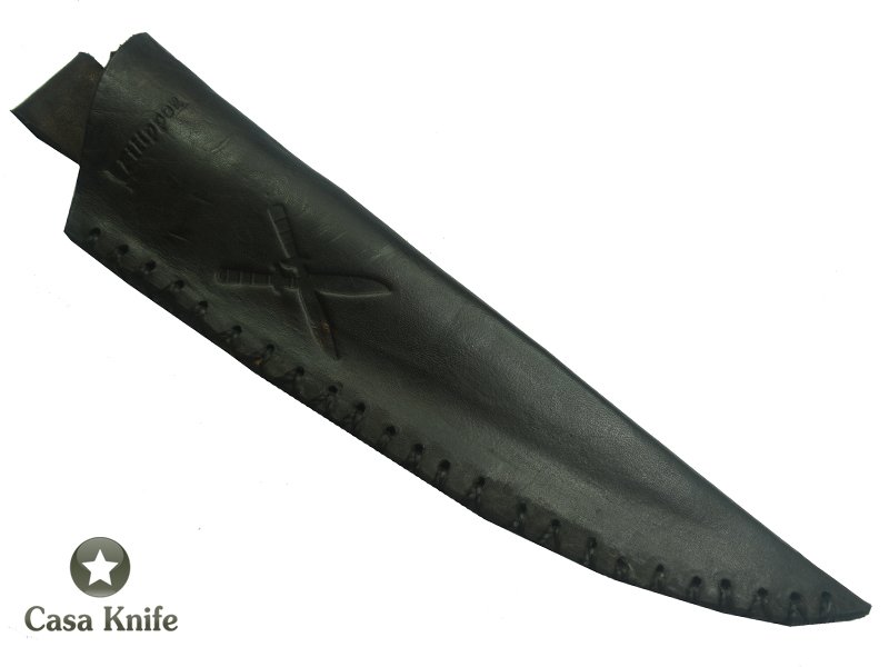Adelar Filippon Faca para colecionador forjado em aço Damasco. Empunhadura em Spalted Platano, 29 cm
