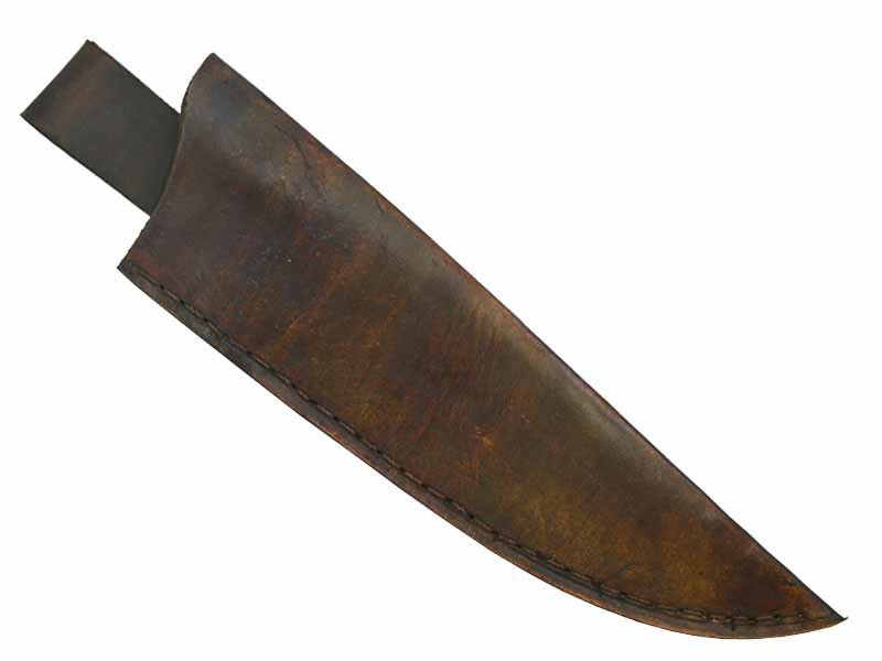 Adelar Filippon faca para colecionador forjado em aço Go May padrão zebra. Empunhadura em Spalted de plátano estabilizado, 35 cm