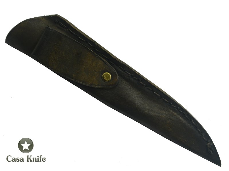 Adelar Filippon faca para colecionador forjado em aço mola 1070. Empunhadura em Ibuia, 26 cm