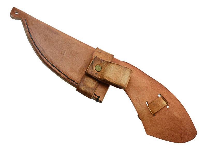 Adelar Filippon faca Skiner brüt forge para colecionador forjada em aço 5160. Empunhadura em mandíbula de cabrito, 26 cm