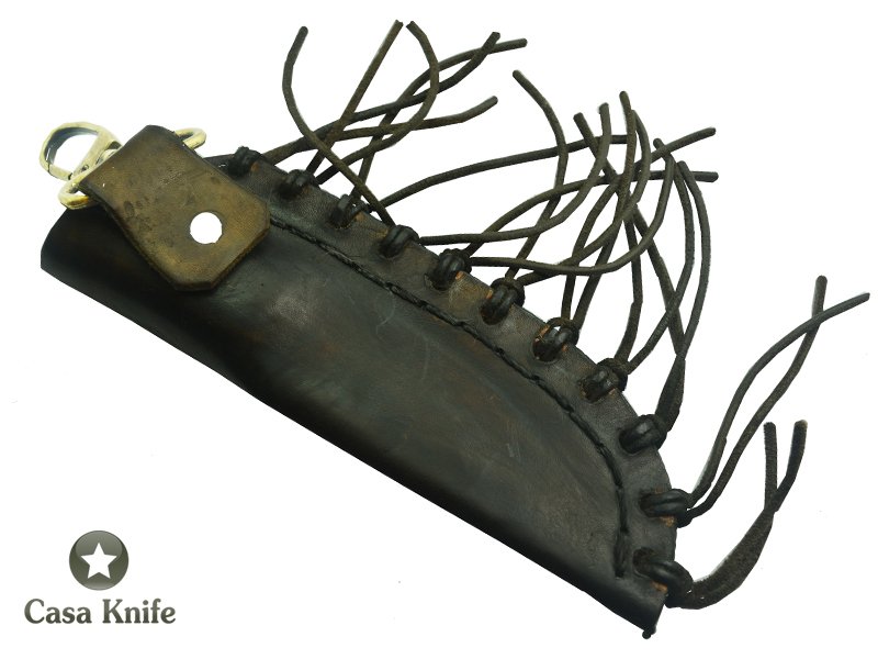 Adelar Filippon Faca Skiner para colecionador forjado em aço damasco. Empunhadura em Uva Japão, 20 cm