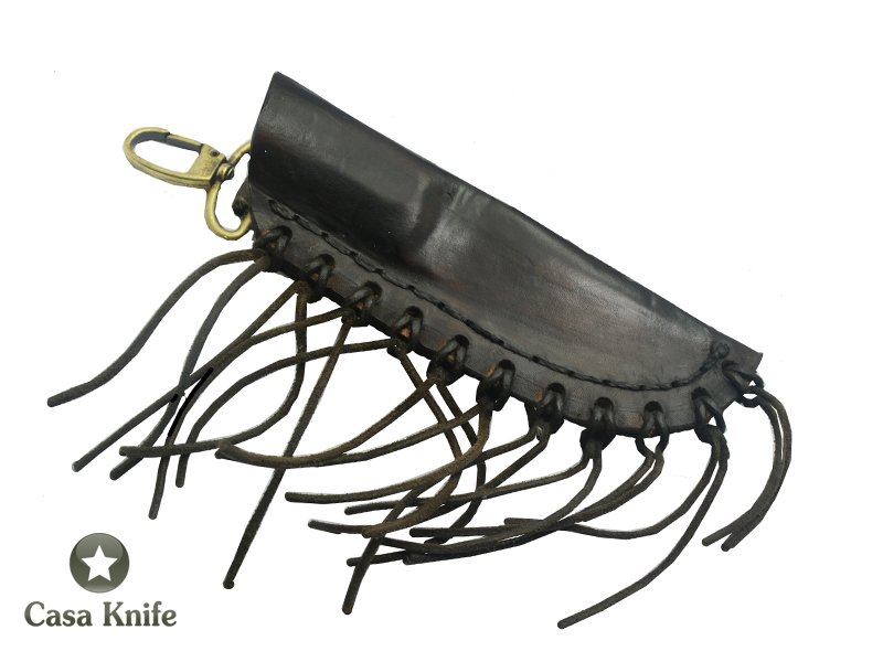 Adelar Filippon Faca Skiner para colecionador forjado em aço damasco. Empunhadura em Uva Japão, 20 cm