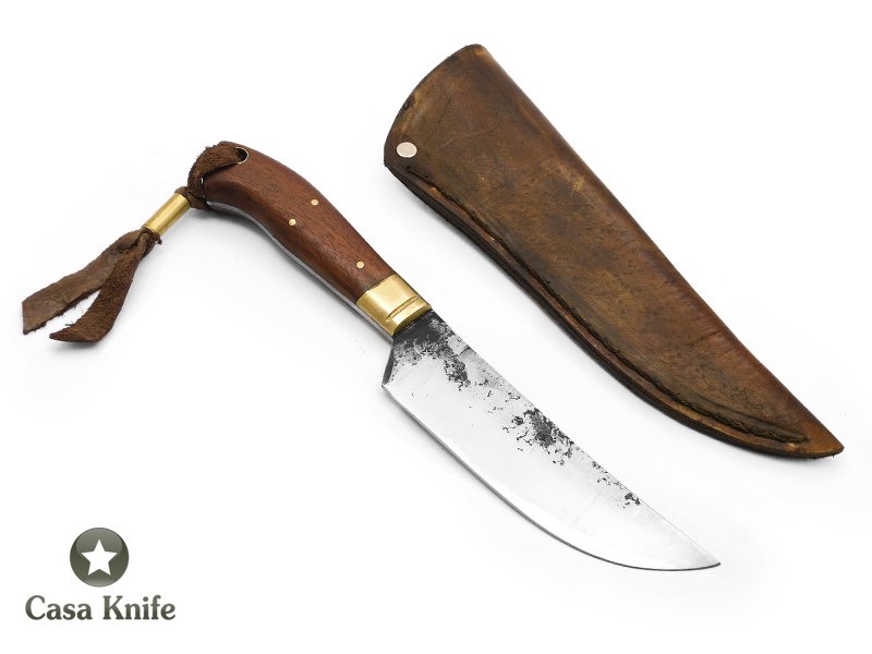 Adelar Filippon skiner Brut Forge para colecionador em aço 5160 com empunhadura em radica de canjerana 25 cm