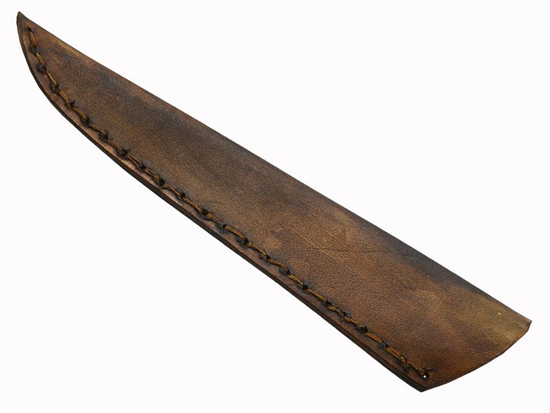 Adellar Filippon faca brüt forge em aço trilho de trem. Empunhadura osso de boi, 31 cm