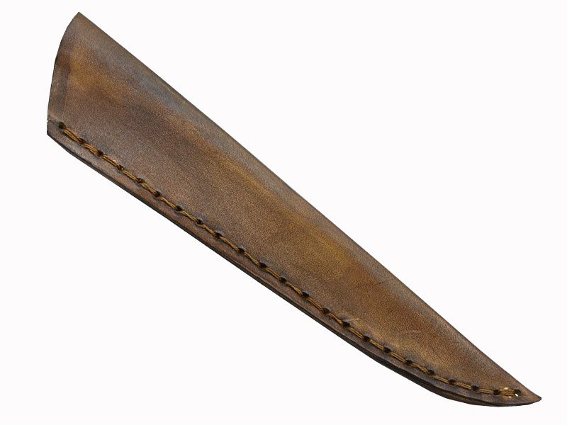 Adellar Filippon faca brüt forge em aço trilho de trem. Empunhadura osso de boi, 31 cm