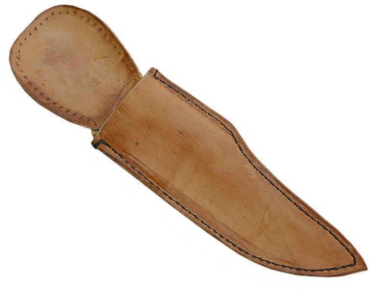 Adellar Filippon faca brüt forge para colecionador em aço 5160. Empunhadura em mandíbula de cabrito, 38 cm