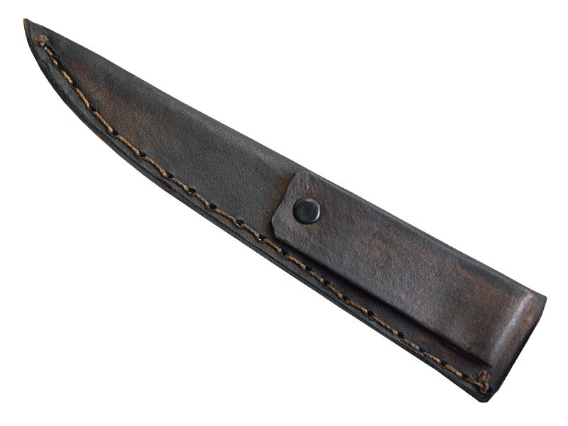 Adellar Filippon faca para colecionador em aço damasco. Empunhadura em canela de ovelha, 30 cm