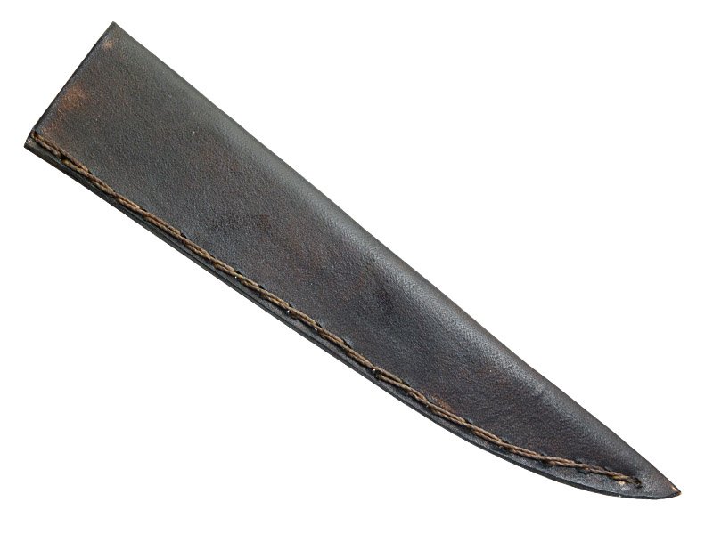 Adellar Filippon faca para colecionador em aço damasco. Empunhadura em canela de ovelha, 30 cm