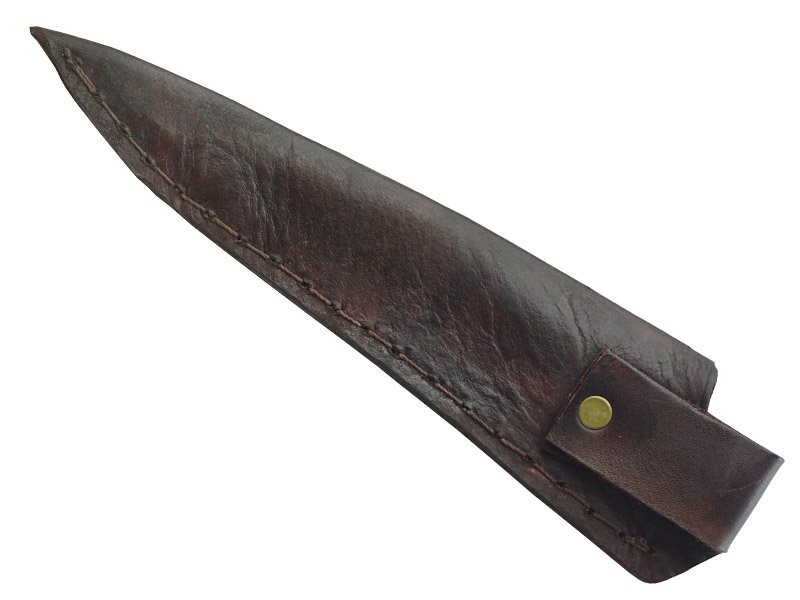 Adellar Filippon faca para colecionador em aço inox brut forge. Empunhadura em dente de javali, 28 cm