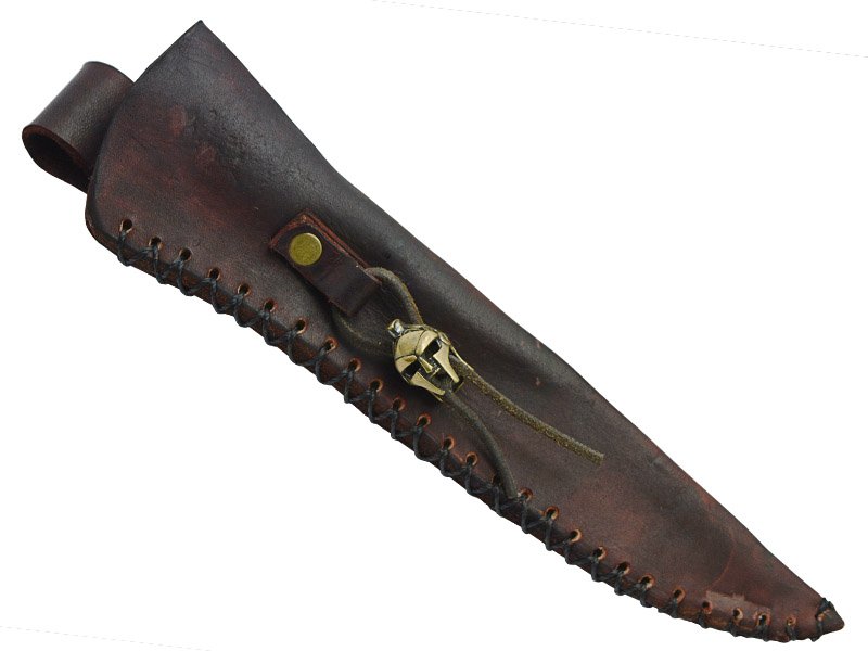 Adellar Filippon faca para colecionador em aço inox brut forge. Empunhadura em dente de javali, 26 cm