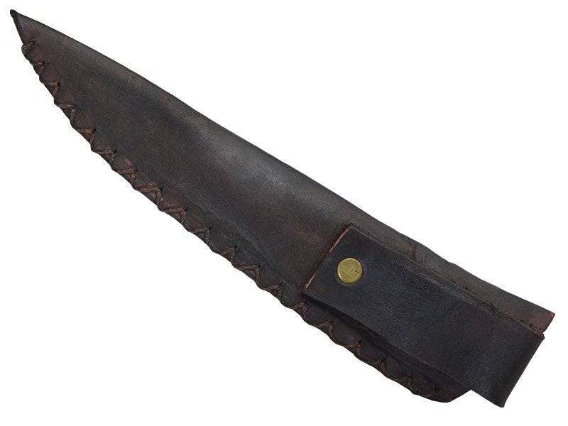 Adellar Filippon faca para colecionador em aço inox brut forge. Empunhadura em dente de javali, 29 cm
