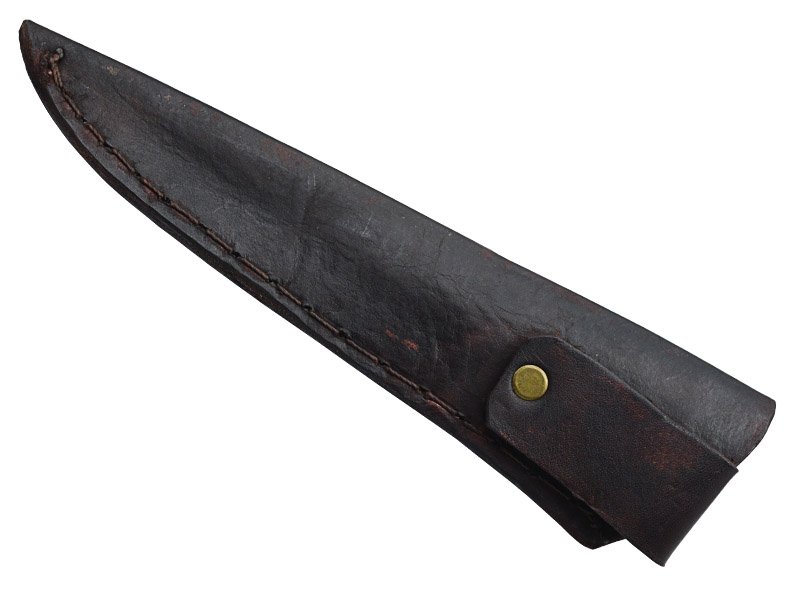 Adellar Filippon faca para colecionador em aço inox brut forge. Empunhadura em dente de javali, 29 cm