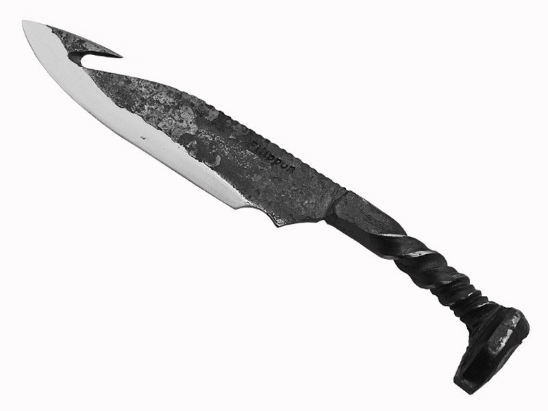 Adellar filippon faca tática brüt forge em aço de prego trilho de trem, 23 cm