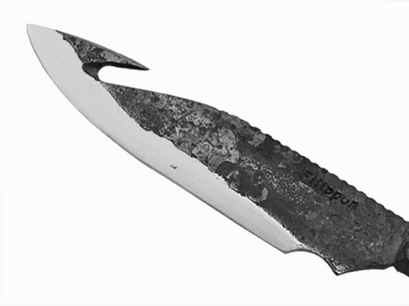 Adellar filippon faca tática brüt forge em aço de prego trilho de trem, 23 cm