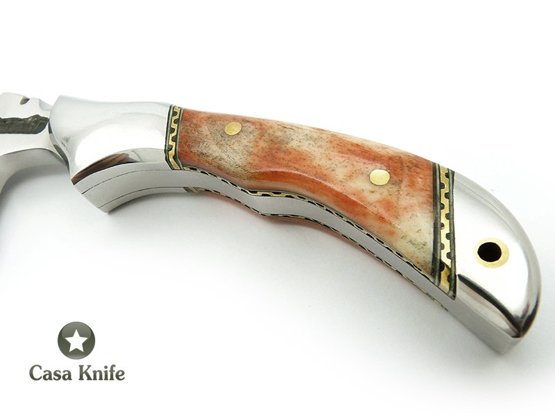 Antonio Banderas Mini Machado em Aço inoxidável com empunhadura em osso de camelo 14 cm