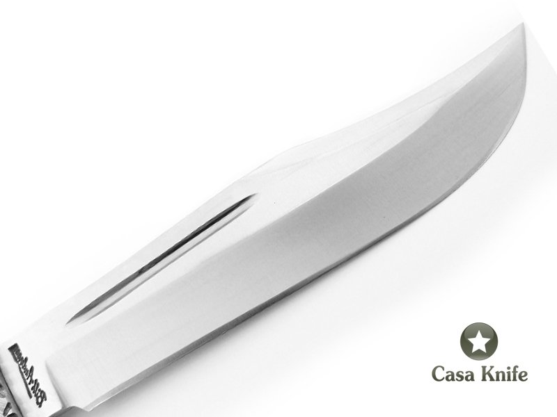 Bill Anderson Faca em aço inoxidável com empunhadura em chifre de cervo 35 cm