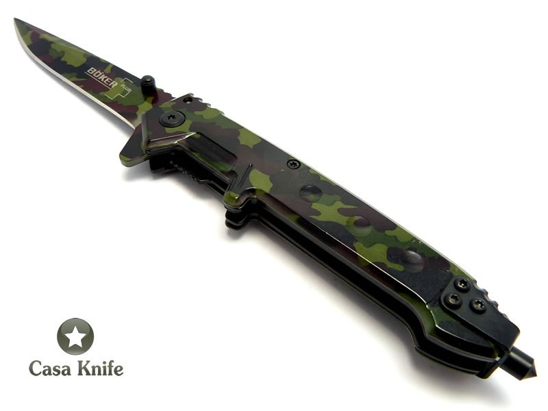 Böker Canivete em aço inoxidável com pintura camuflada 22 cm