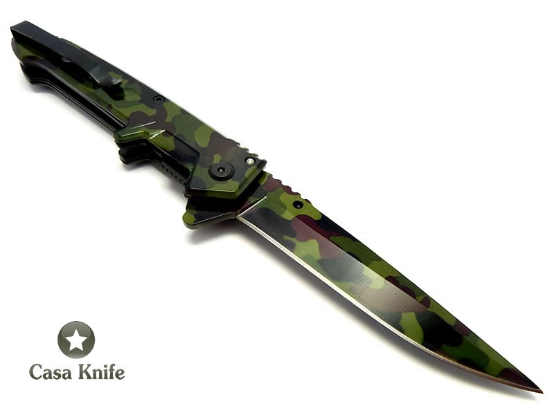 Böker Canivete em aço inoxidável com pintura camuflada 22 cm