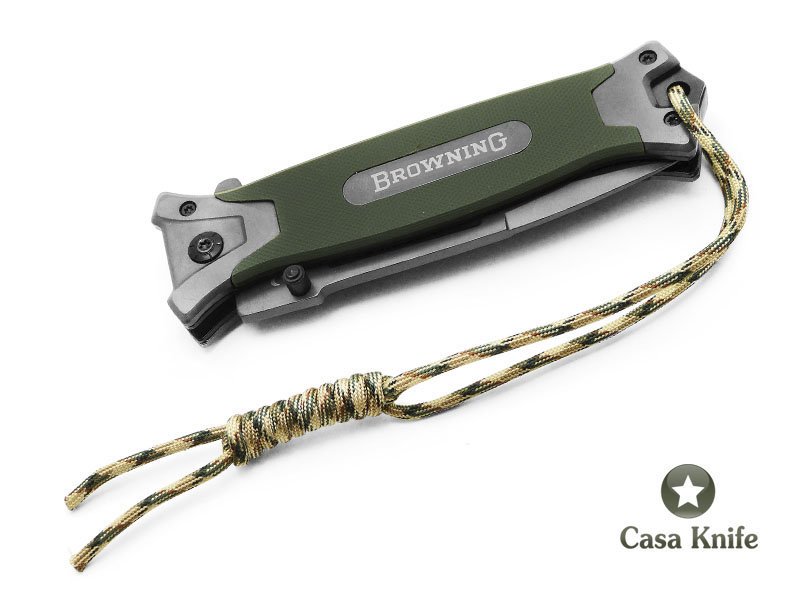 Browning Canivete para colecionador em aço inoxidável com empunhadura em madeira 22 cm