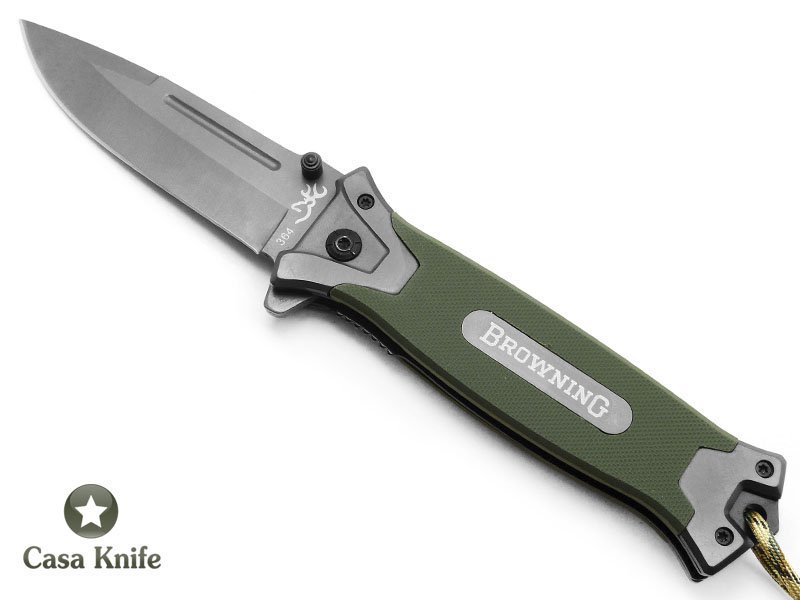 Browning Canivete para colecionador em aço inoxidável com empunhadura em madeira 22 cm