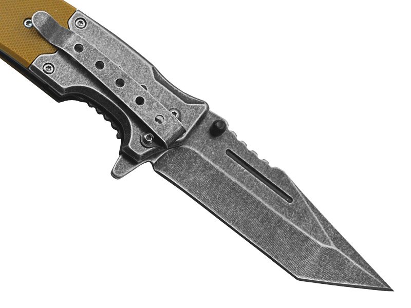 Canivete Browning para colecionador forjado em aço 5CR 12MOV. Empunhadura em aço 420, 21 cm