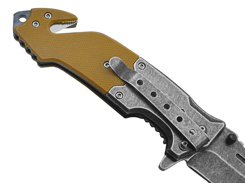 Canivete Browning para colecionador forjado em aço 5CR 12MOV. Empunhadura em aço 420, 21 cm